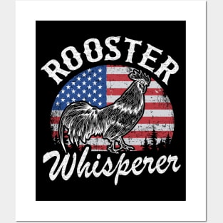 Rooster Whisperer Funny Chicken Farmer Vintage Posters and Art